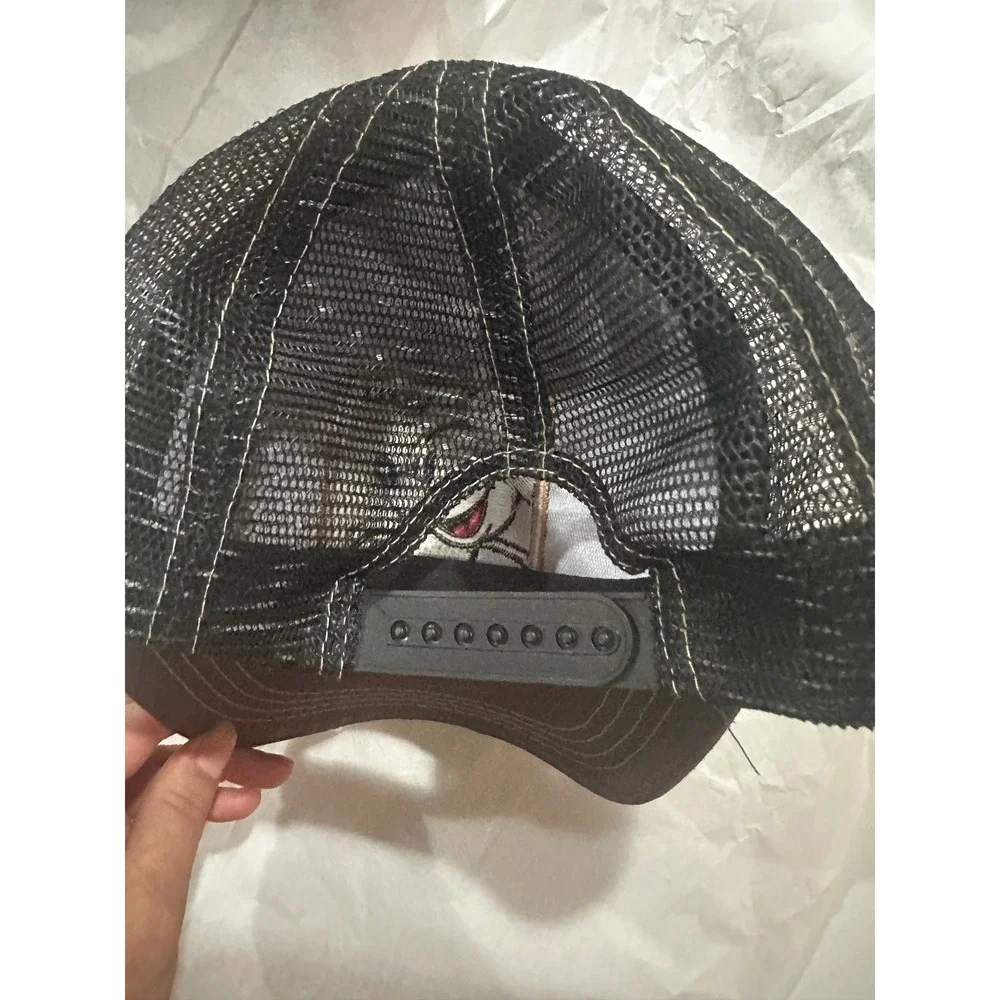 Disney Mickey Mouse Trucker Hat Blue Brown Black Mesh Snapback Cap Patch